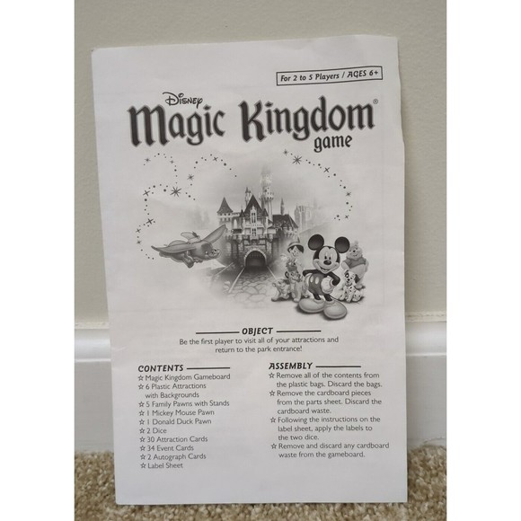 Disney Magic Kingdom Board Game 2004 Hasbro Parker Brothers‎ INCOMPLETE - Picture 13 of 16